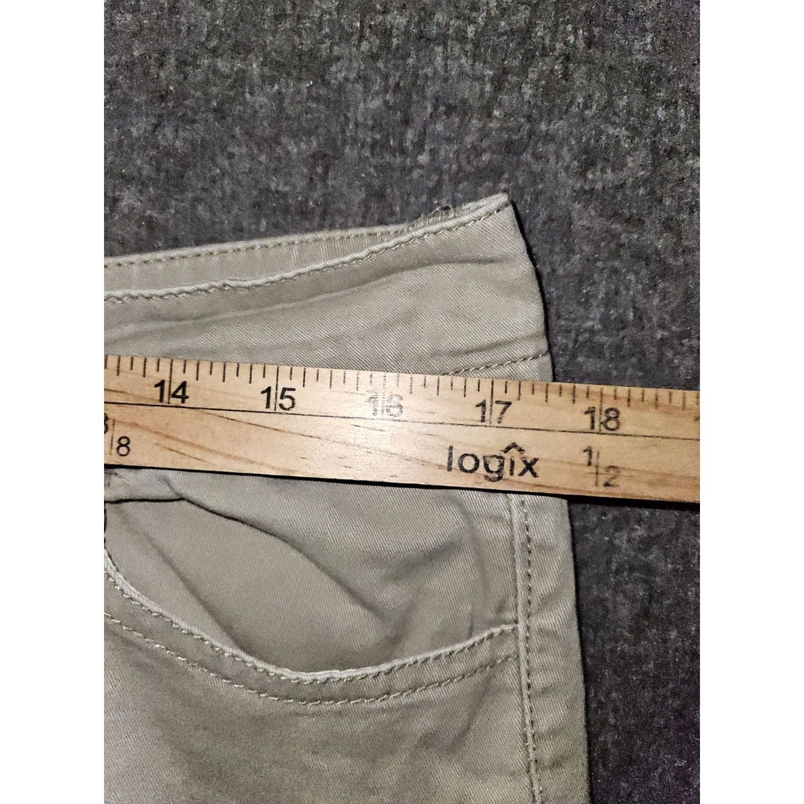 Southpole Southpole Straight Leg Pants Womens 13 Beige Low Rise Stretch Casual Hipster Khakis Mens? Womens Size 34" / US 12 / IT 48 - 3 Thumbnail