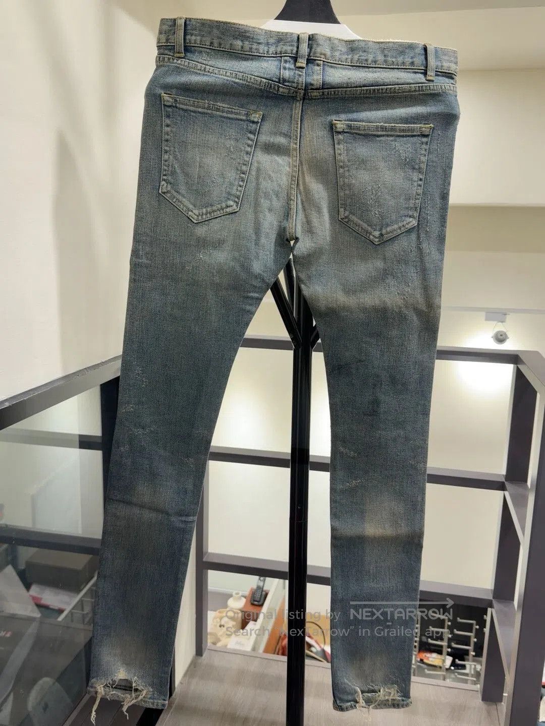 Saint Laurent Paris Saint Laurent Distressed Denim Pants. Size US 31 - 2 Thumbnail