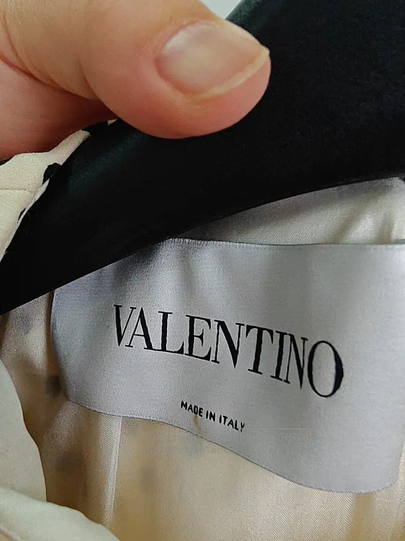 Valentino Valentino Beige polka dot short sleeve ruffled lace cascad Size S / US 4 / IT 40 - 4 Thumbnail