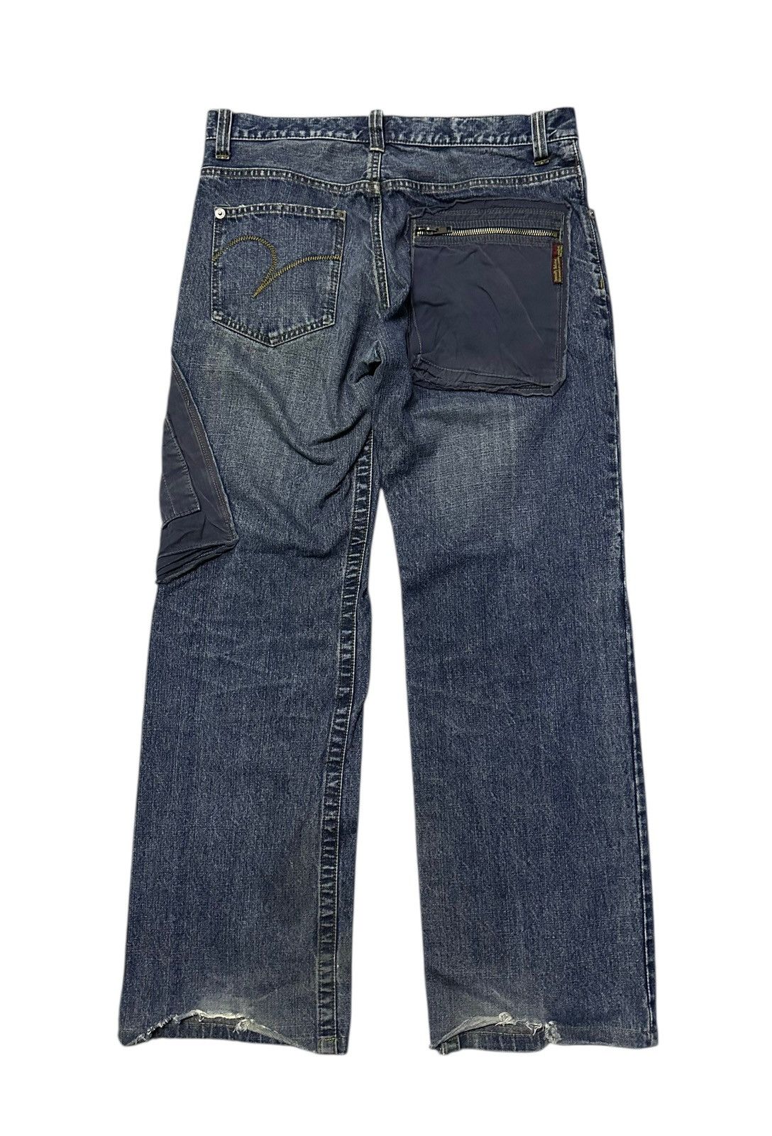 291295=Homme 291295 homme patchwork denim jeans 33x31 Size US 33 - 2 Thumbnail