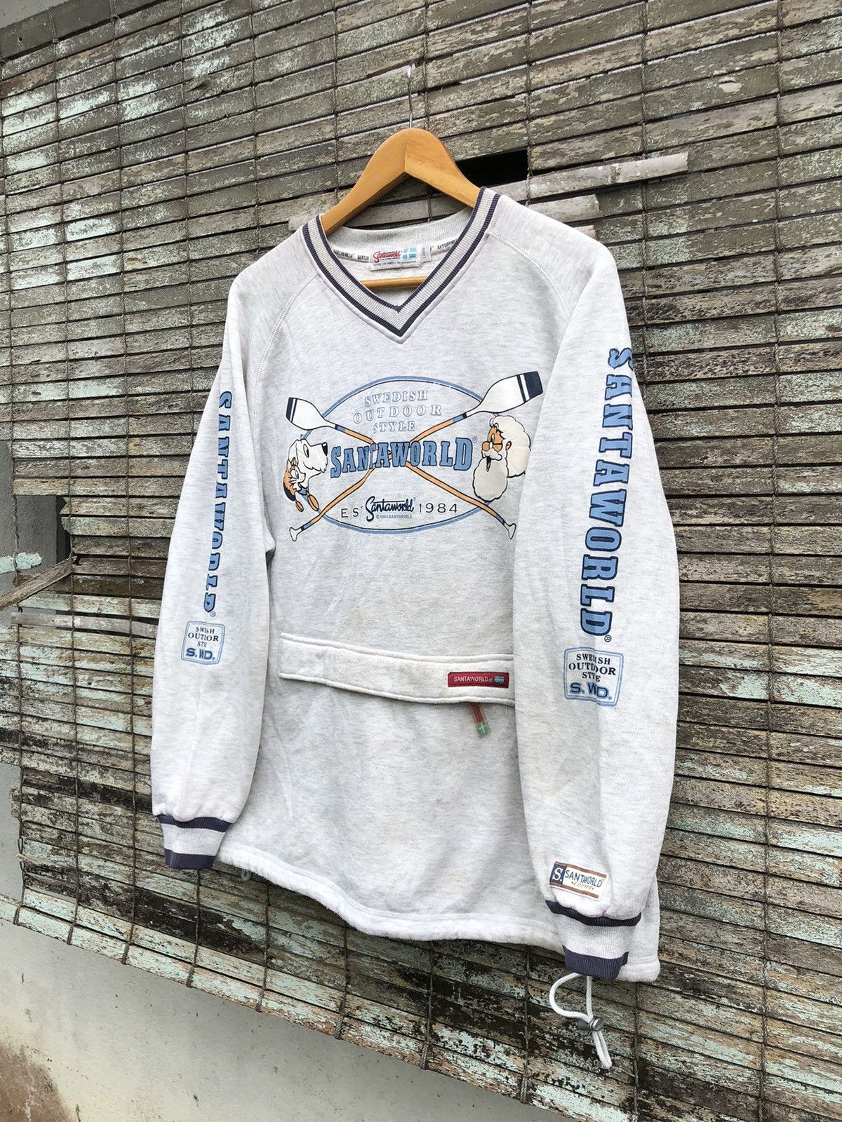 Vintage Vtg 80s Santaworld Swedish Outdoor Style Crewneck Sweatshirt Size US L / EU 52-54 / 3 - 3 Thumbnail