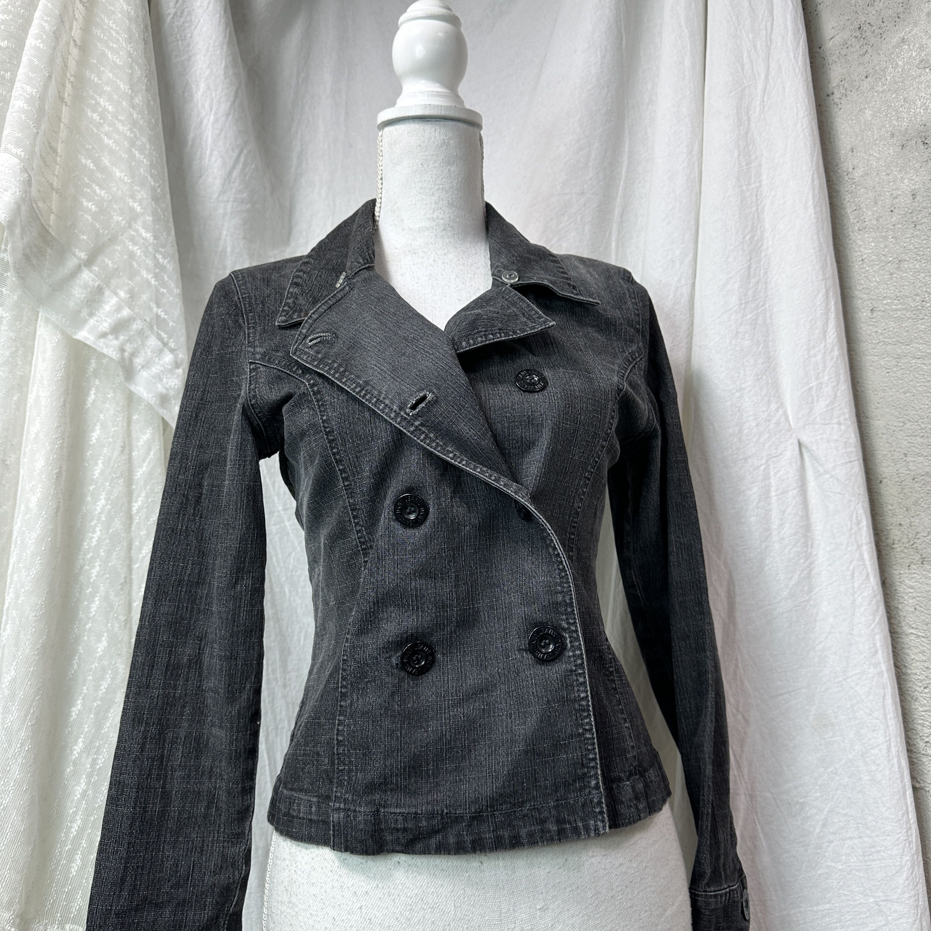 DKNY Vintage Big Buttons Fitted Office Siren DKNY Blazer Y2K Size M / US 6-8 / IT 42-44 - 3 Thumbnail