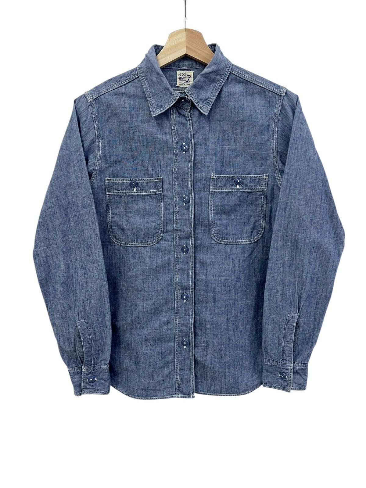 Orslow Orslow Chambray Button Up Shirt Size S / US 4 / IT 40 - 1 Thumbnail