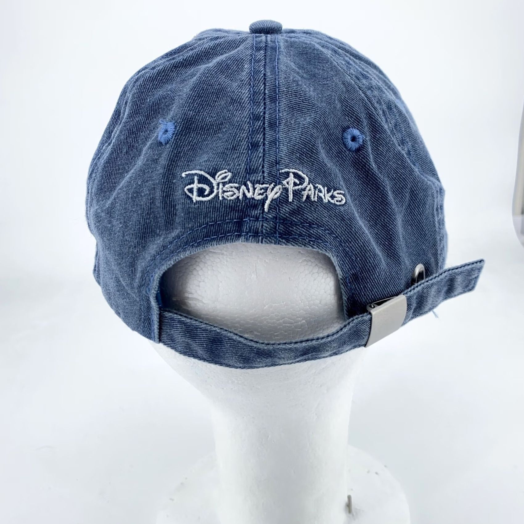 Disney Disney Parks Mickey Mouse Hat Cap Blue Denim Embroidered Strap Back Adult Mens Size ONE SIZE - 3 Thumbnail