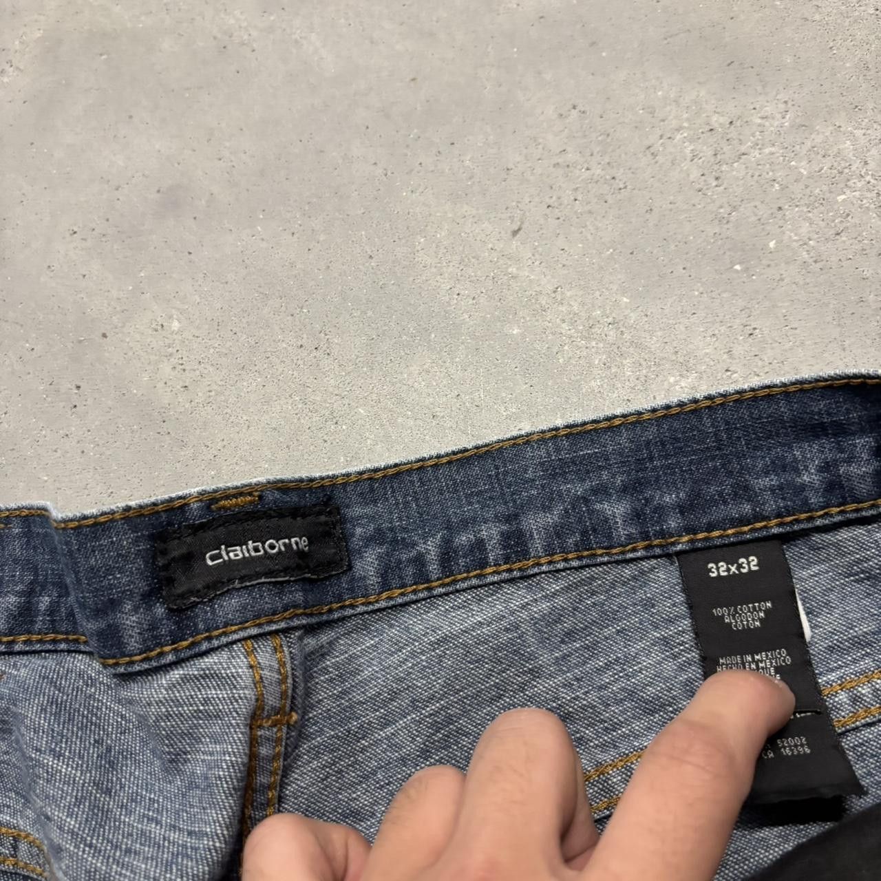 Japanese Brand × Vintage Crazy Vintage Y2K/2000s Grunge Dark Wash Essential Denim Jeans! Size US 32 / EU 48 - 8 Thumbnail