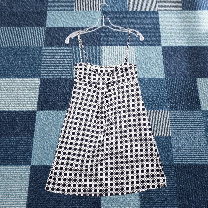 Ann Taylor Ann Taylor Dress Womens SP Petites Blue Mini Geometric Circle Print Sleeveless Size S / US 4 / IT 40 - 1 Thumbnail