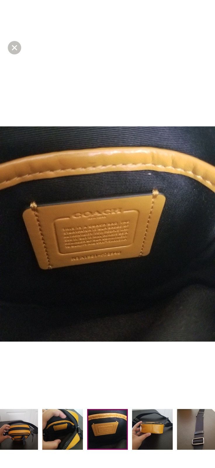 Coach Coach Yellow and Black Terrain Crossbody Bag Size ONE SIZE - 8 Thumbnail