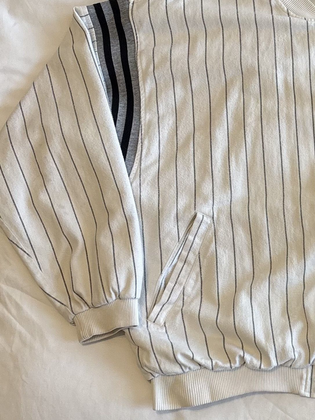 Adidas × Vintage Vintage Adidas Pinstripe Jacket 80’s/90’s Vintage Size US L / EU 52-54 / 3 - 4 Thumbnail