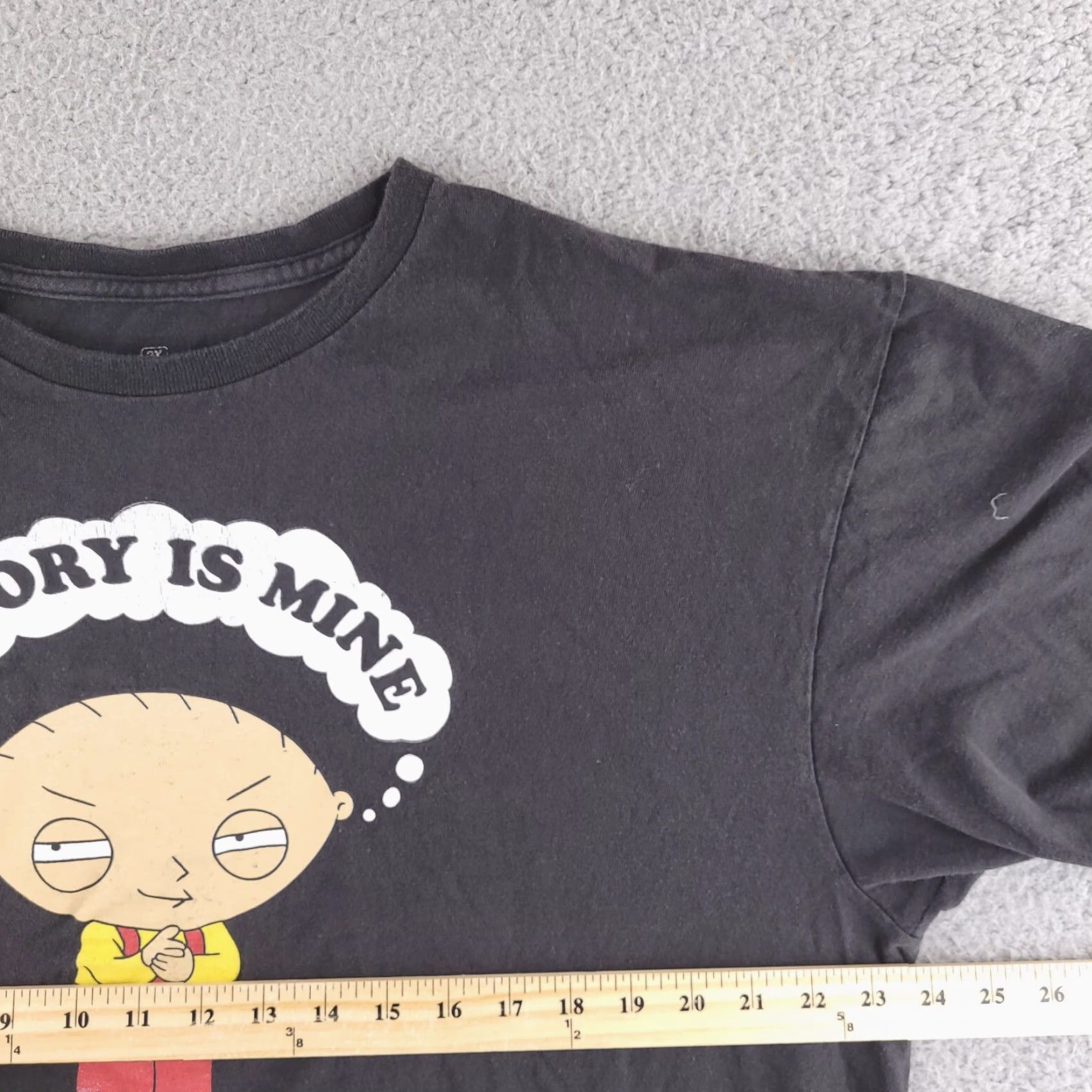 Griffin Family Guy Shirt Mens XL Black Stewie Griffin Victory Is Mine Short Sleeve Size US XL / EU 56 / 4 - 6 Thumbnail