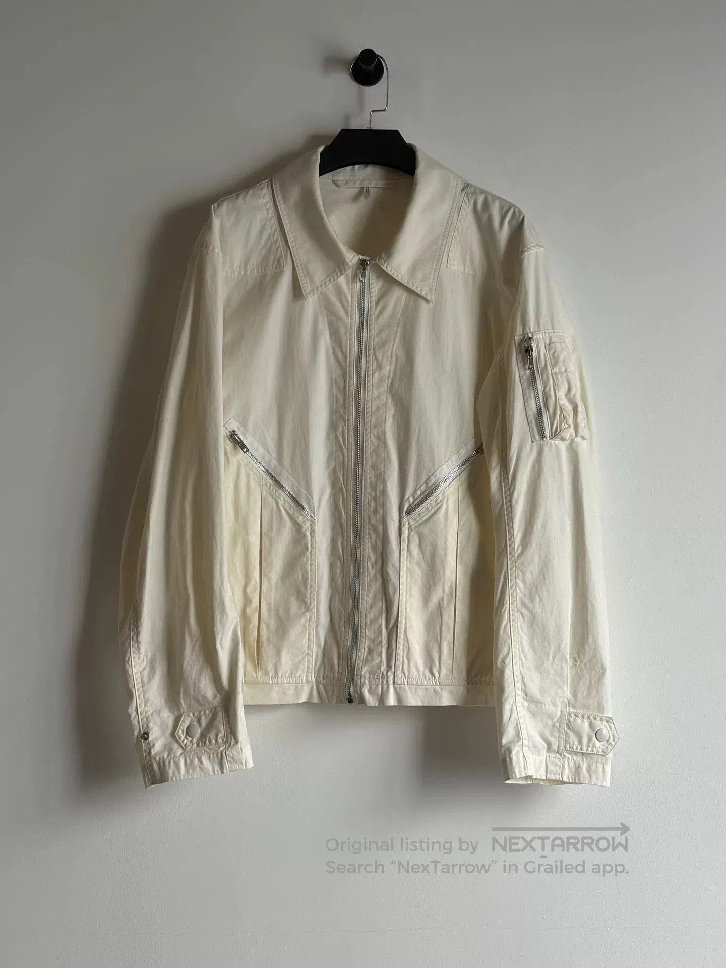 Helmut Lang helmut lang short zip jacket in cream. Size US M / EU 48-50 / 2 - 1 Thumbnail