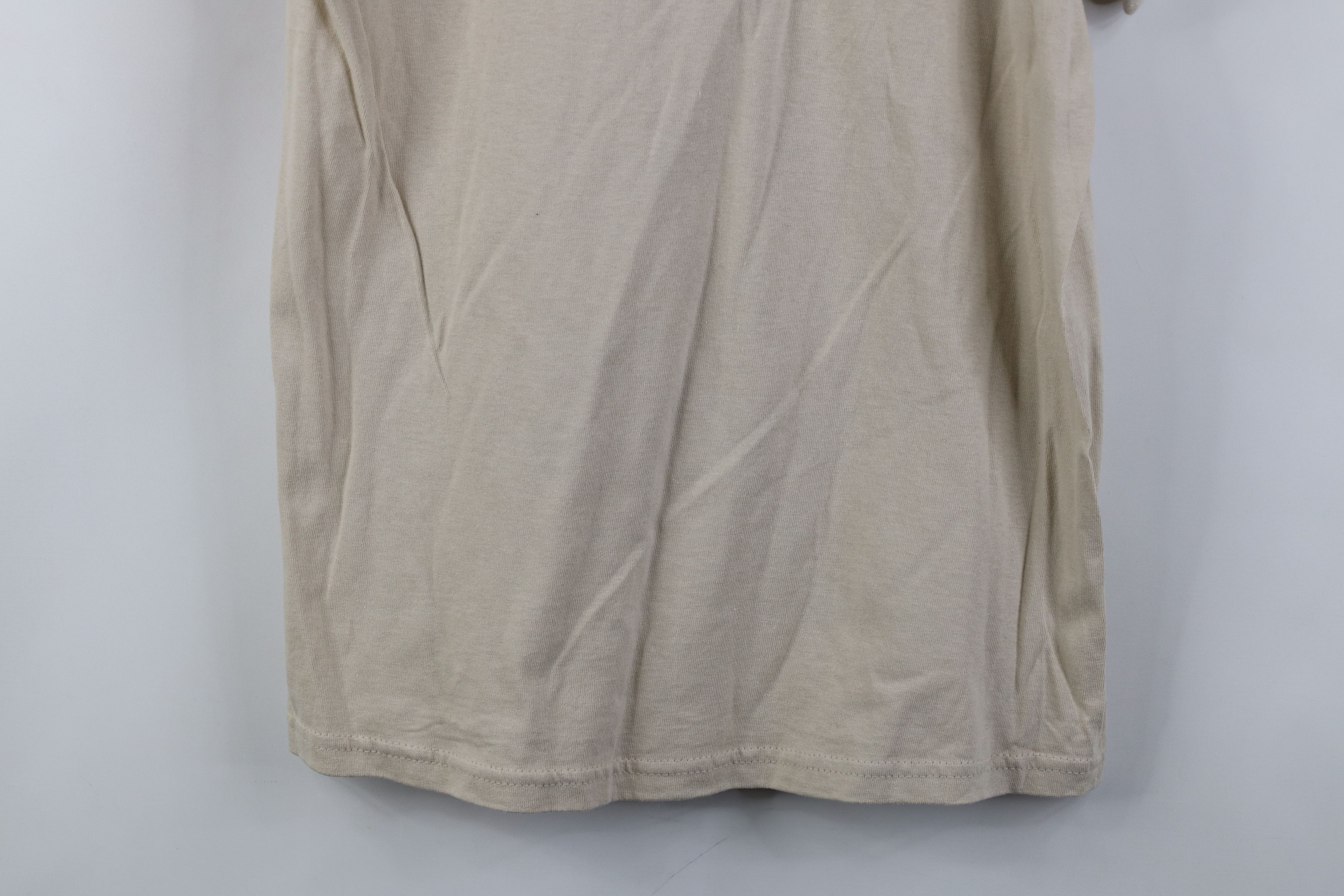 Vintage Vintage Y2K Streetwear Heavyweight Cotton T-Shirt Beige Tan Size US S / EU 44-46 / 1 - 11 Thumbnail