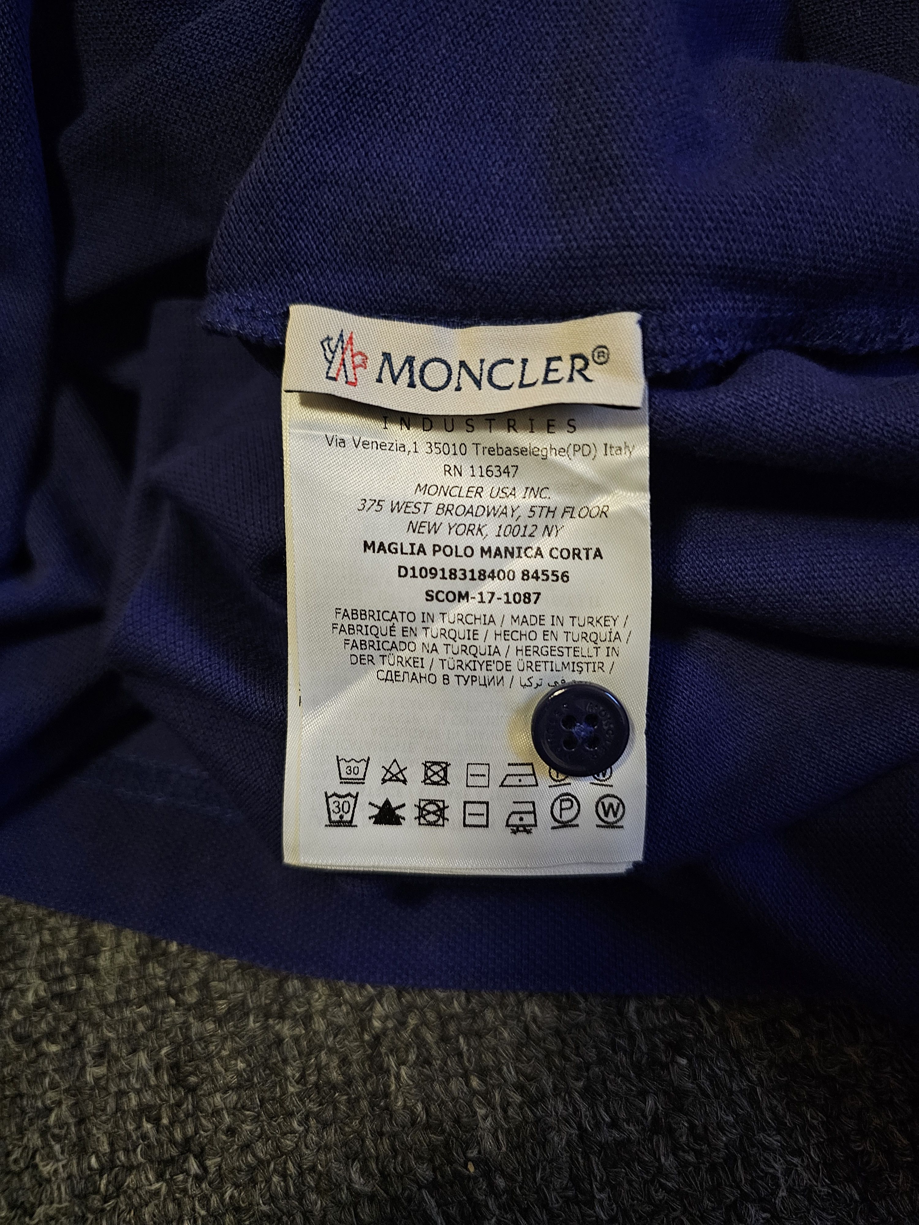 Moncler Moncler Men's Blue Polo Shirt Size M Size US M / EU 48-50 / 2 - 6 Thumbnail