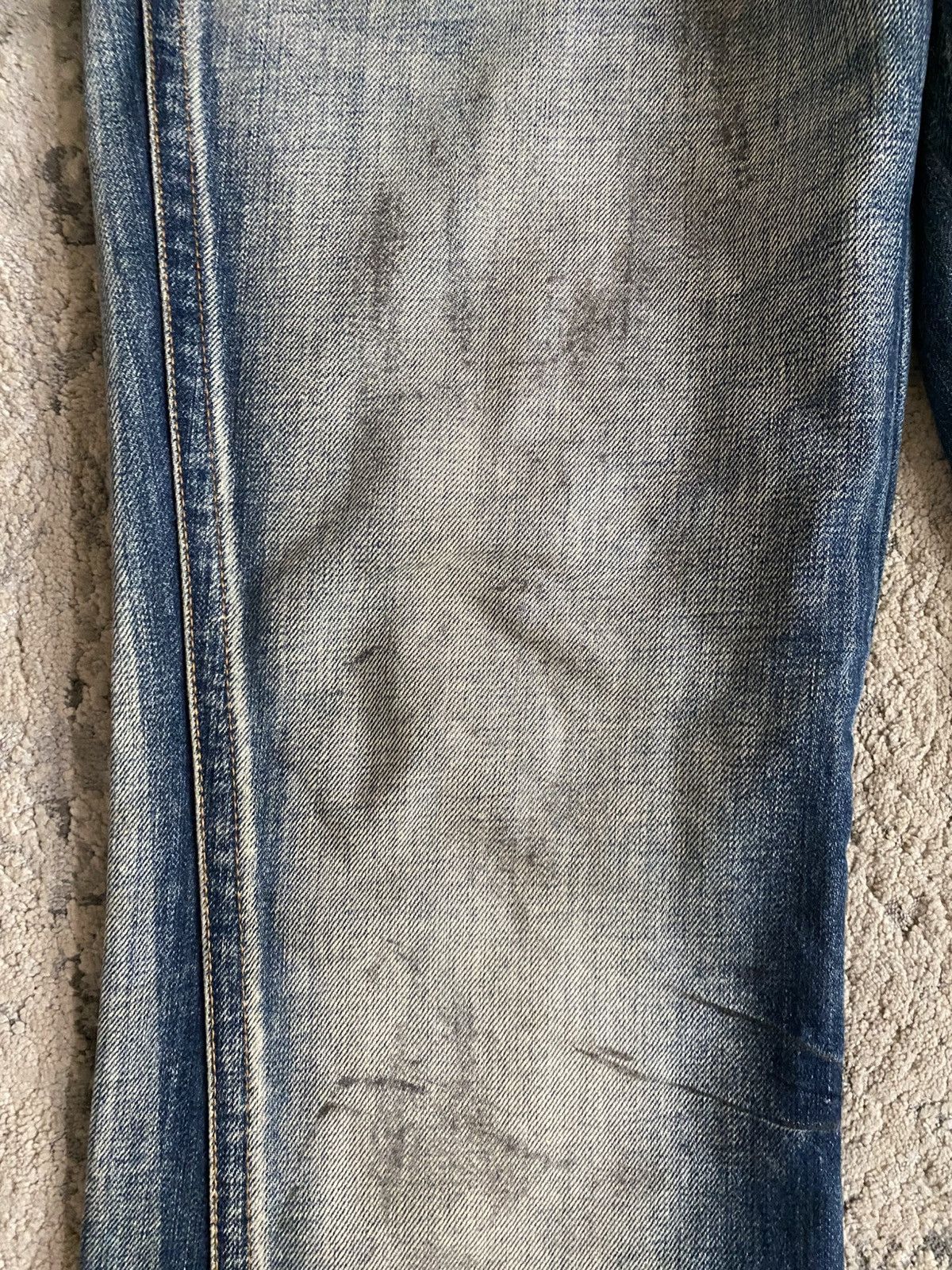 Tornado Mart Washed Oil Stain Flare Denim Size US 35 - 6 Thumbnail