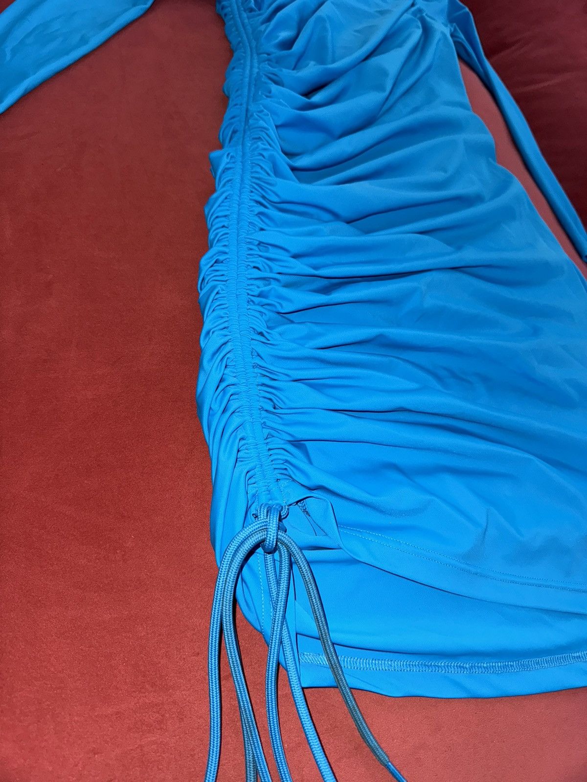 Balenciaga Balenciaga spandex mini dress in cyan, size M-L Size M / US 6-8 / IT 42-44 - 3 Thumbnail