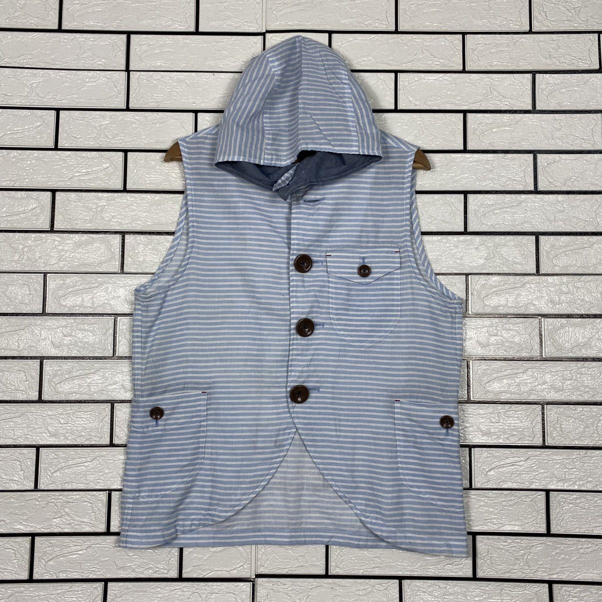 Hysteric Glamour 📌Vintage Vest Jacket Chore Beno Striped Design Size US L / EU 52-54 / 3 - 2 Thumbnail