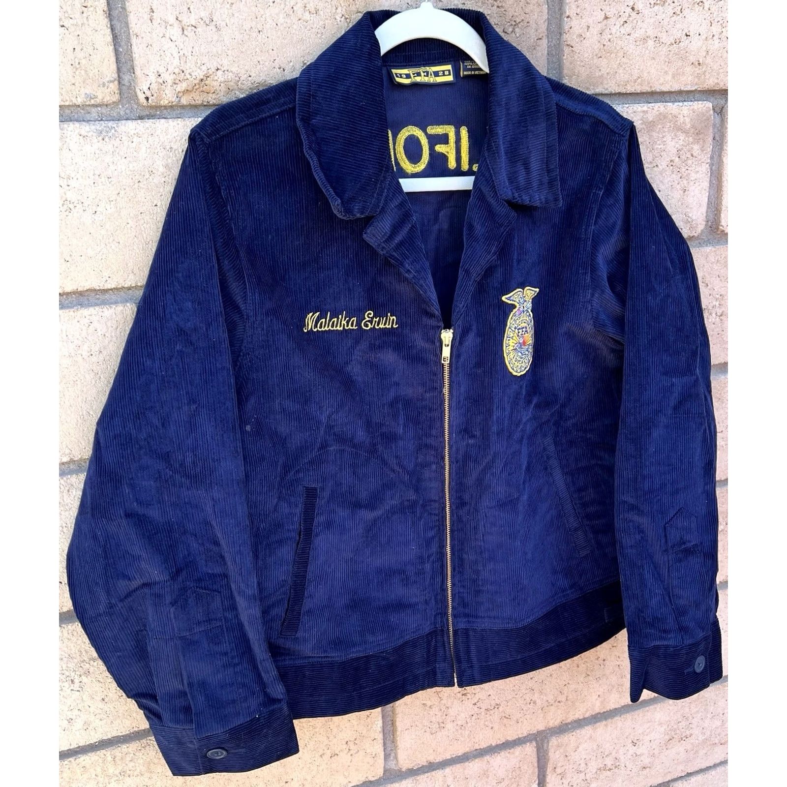 Vintage VINTAGE FFA California Corduroy Jacket Blue 38 Embroidered Size US XXS / EU 40 - 3 Thumbnail