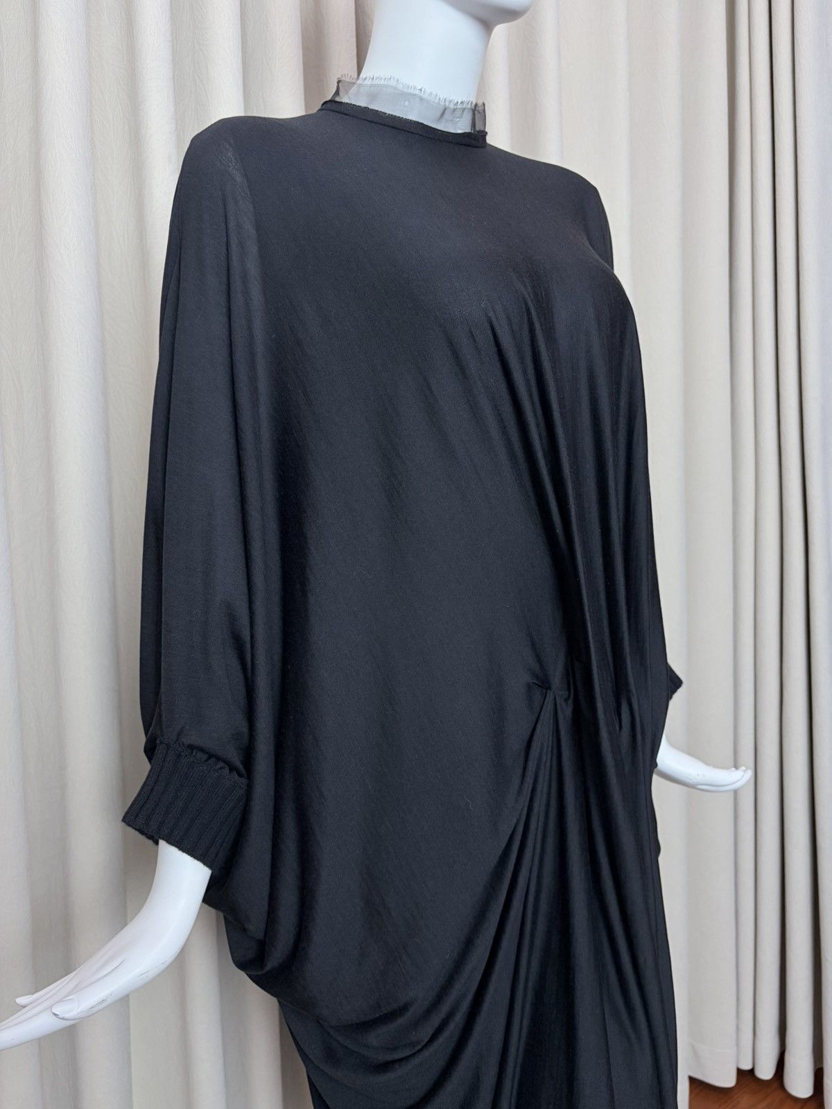 Lanvin Lanvin Alber Elbaz Runway Black Wool Silk Dress Size M / US 6-8 / IT 42-44 - 3 Thumbnail
