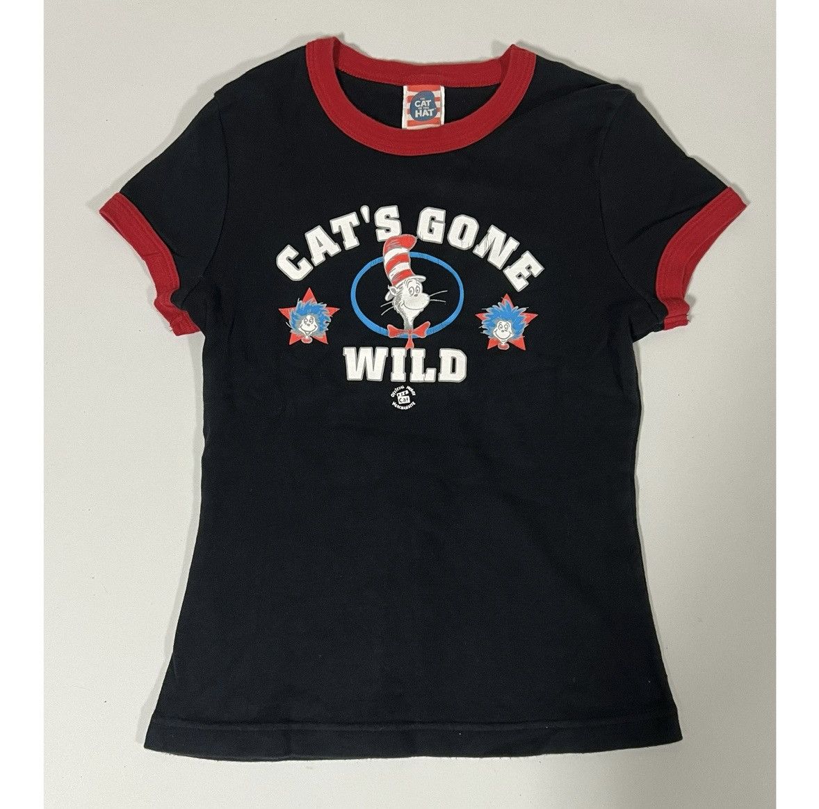 Vintage The Cat In The Hat ‘Cat’s Gone Wild’ Shirt Top Tee Size M ♥️✨ Size M / US 6-8 / IT 42-44 - 2 Thumbnail