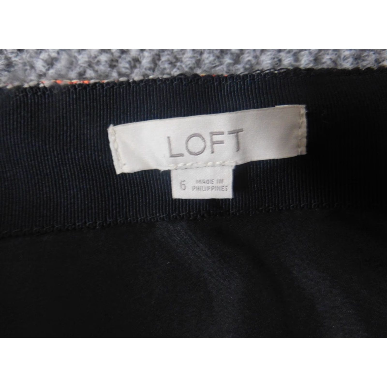 Loft Loft Skirt Womens 6 A-line Zip striped Multicolor Polyester Knit Short Zipper Casual Regular Skirt Womens Fashion Members Mens Girls Size 28" / US 6 / IT 42 - 6 Thumbnail