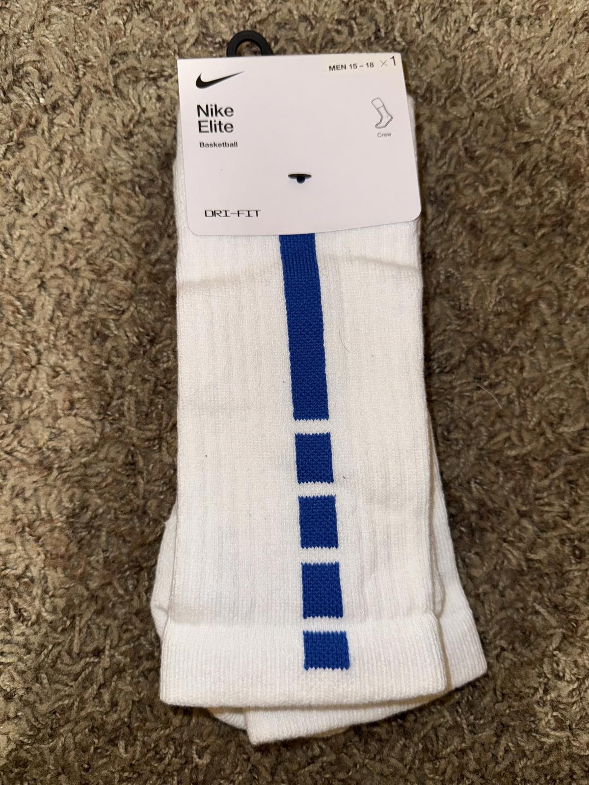 Nike Nike Elite Crew Basketball SX7622 Single Pair Sample Size ONE SIZE - 1 Thumbnail