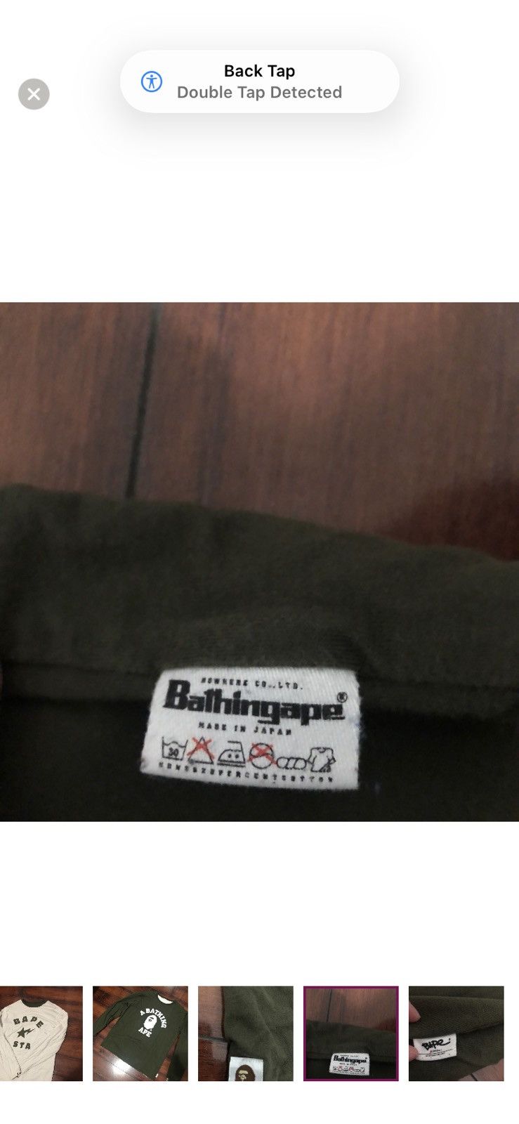 Bape 2003 Vintage Bape Sta / College Reversible Long Sleeve Tee Size US XL / EU 56 / 4 - 7 Thumbnail