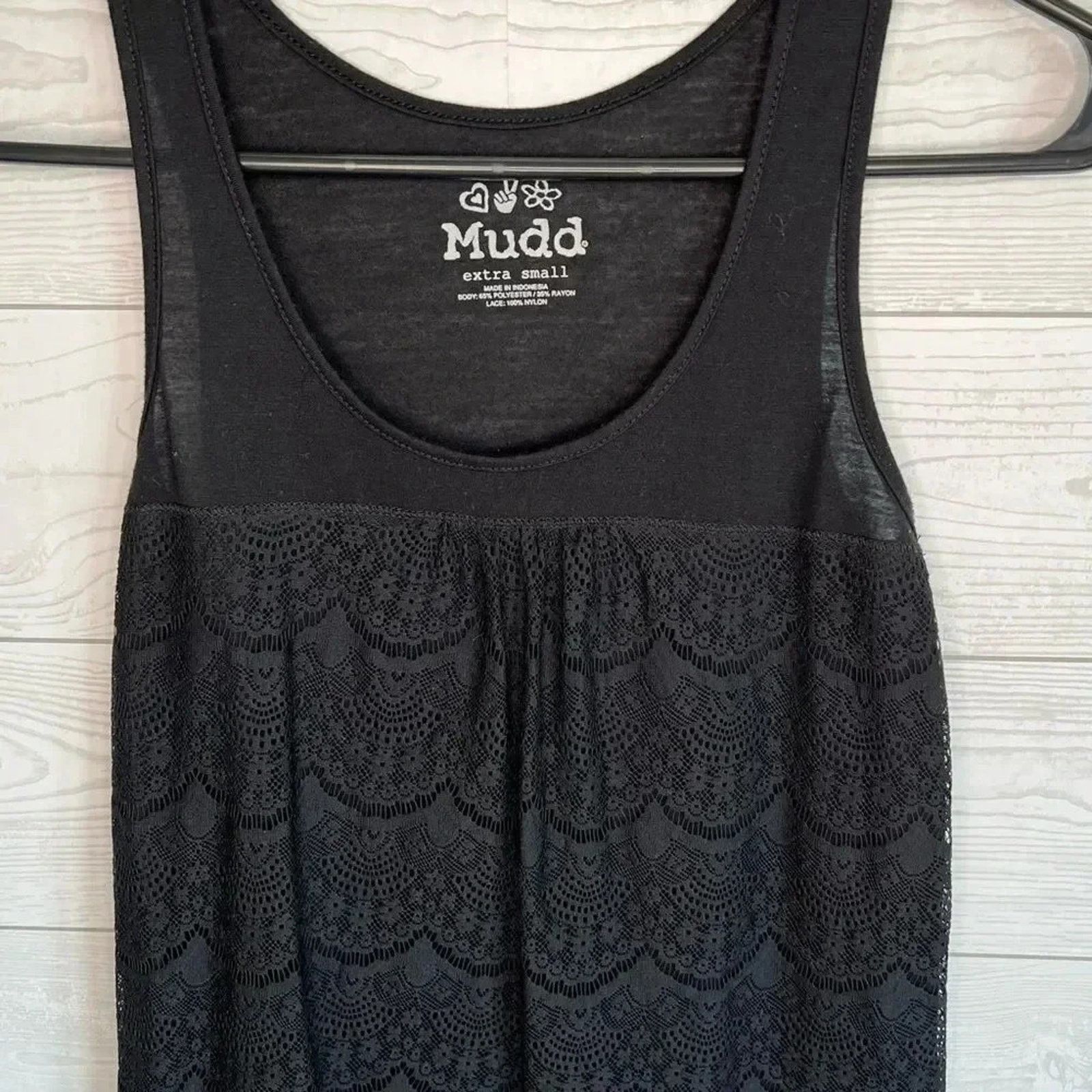 Other Mudd black lace babydoll tank top Size XS Size XS / US 0-2 / IT 36-38 - 2 Thumbnail