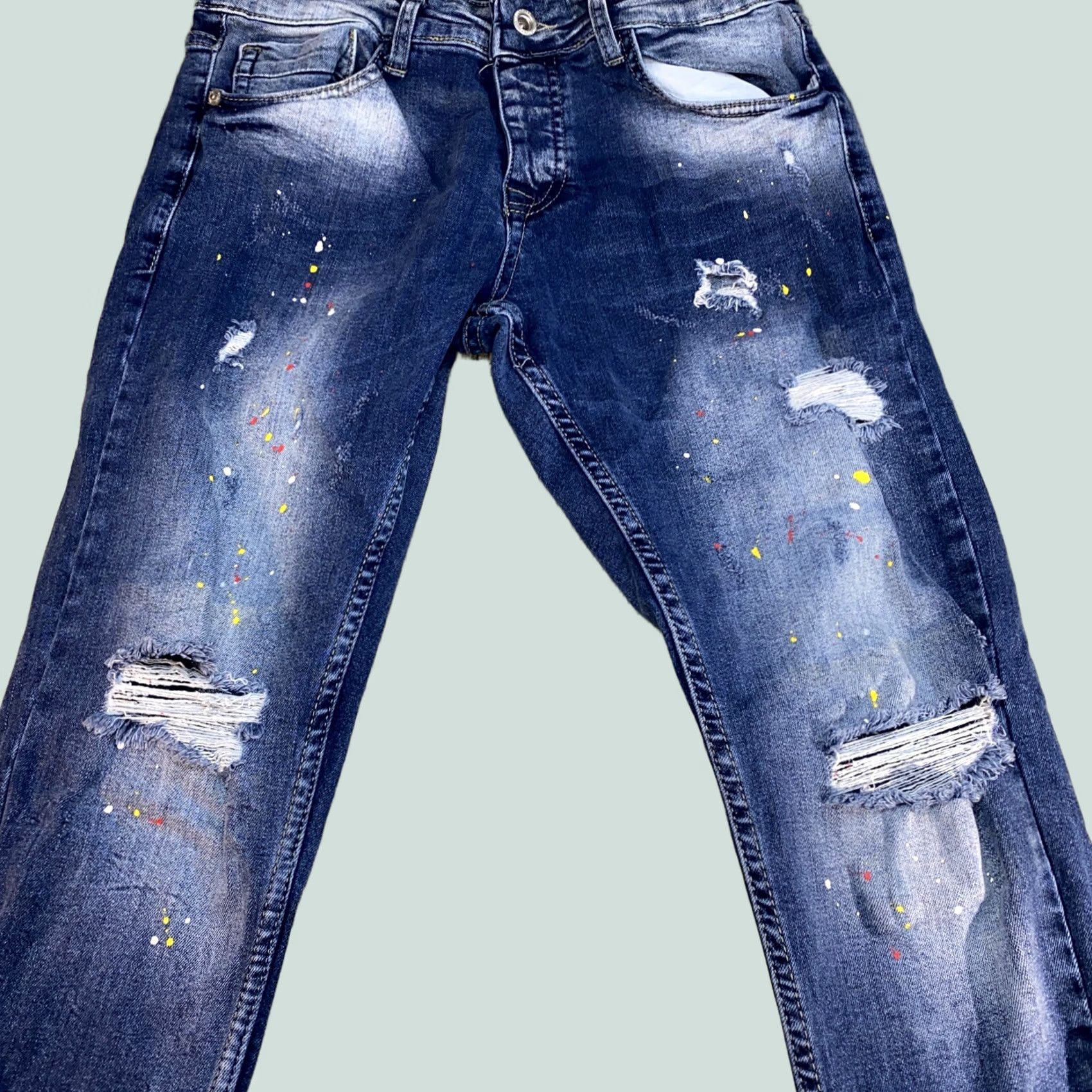 Denime Denim House Jeans Men Skinny Blue 32x32 Jeans Regular Size 32 32 Inseam Mens Denim House Blue Skinny Jeans 32x32 Size US 32 / EU 48 - 1 Thumbnail