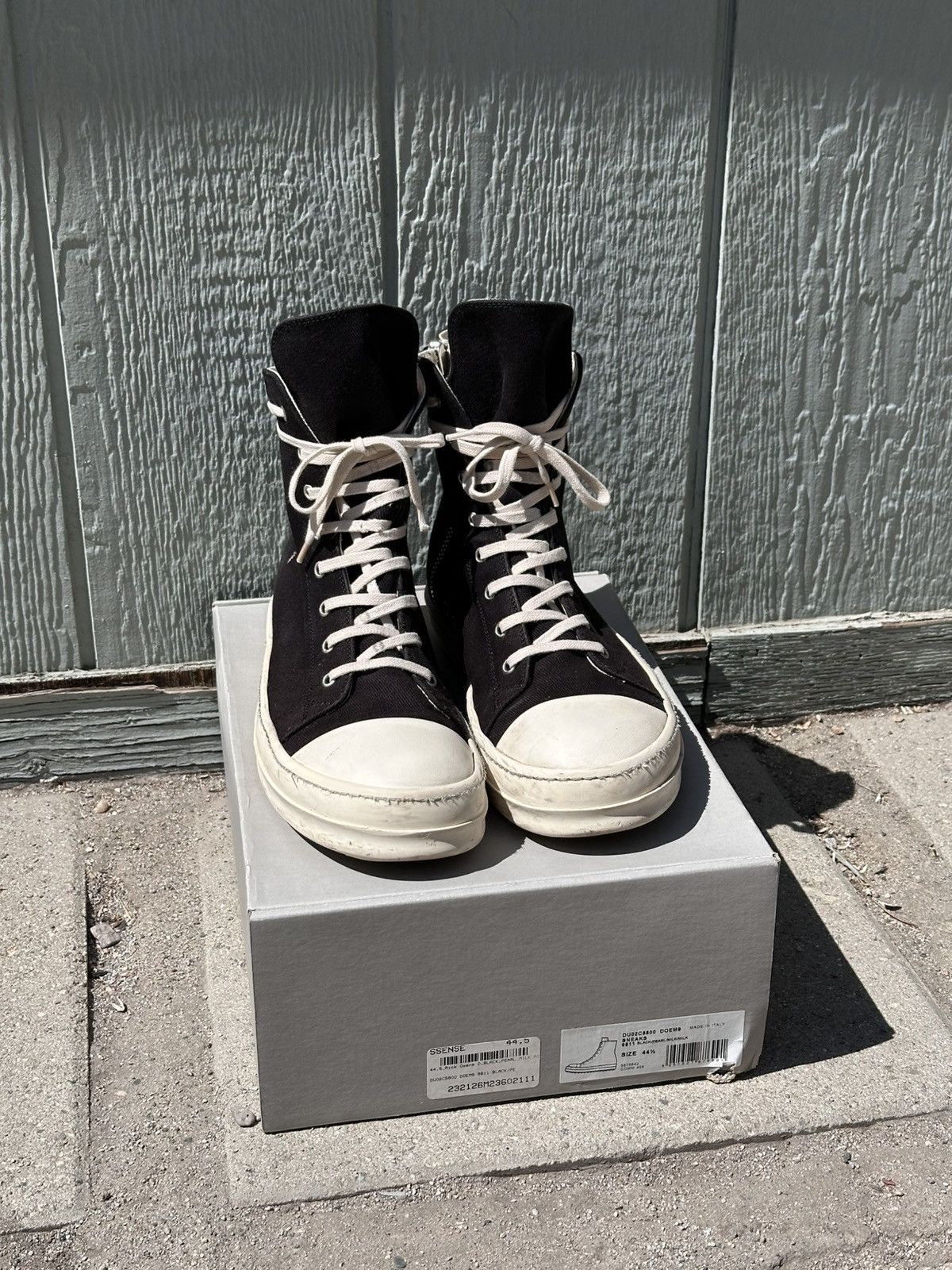 Rick Owens Drkshdw Rick Owens DRKSHDW Black Sneaks Sneakers Size US 11.5 / EU 44-45 - 1 Thumbnail