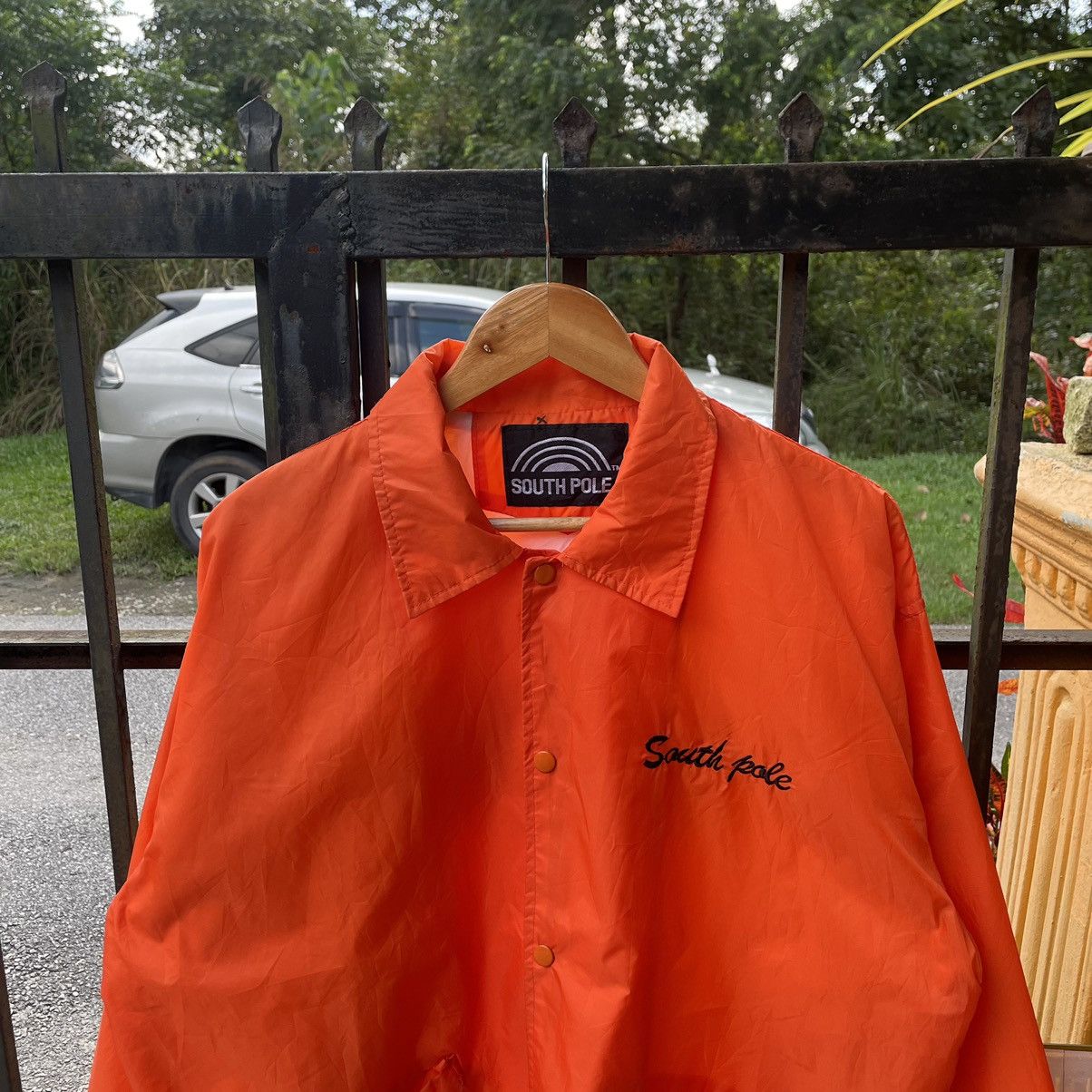 Vintage 🔥Vintage South Pole Big Logo Snap Buttons Coach Light Jacket Size US XL / EU 56 / 4 - 4 Thumbnail