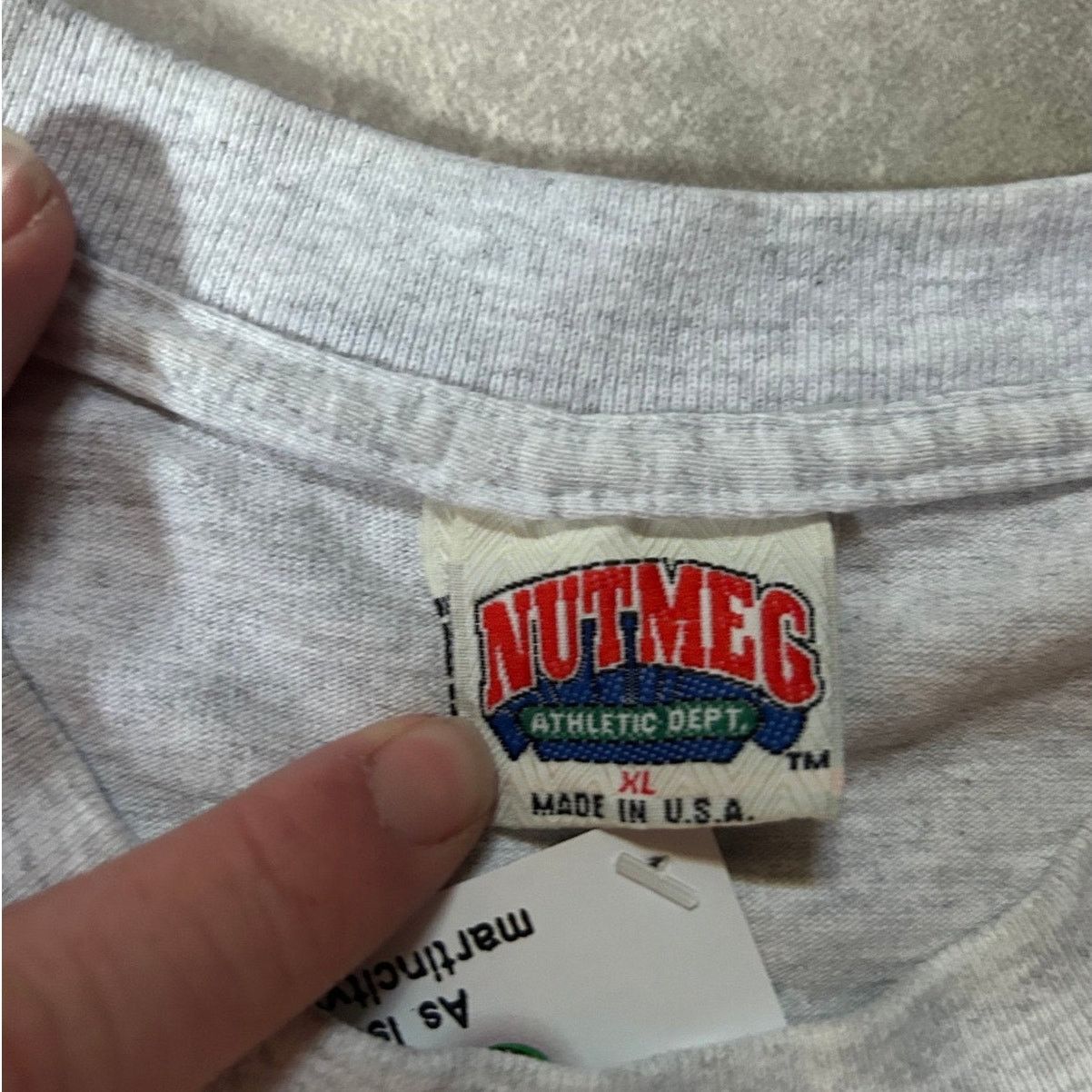 Nutmeg 90's Vintage White Sox Embroidered Logo Grey T-Shirt -XL Size US XL / EU 56 / 4 - 3 Thumbnail