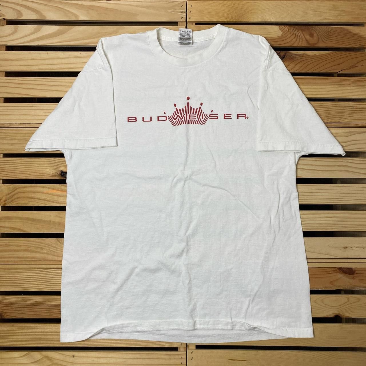 Fruit Of The Loom Vintage Budweiser White Beer Promo Tee Size XL Size US XL / EU 56 / 4 - 1 Thumbnail