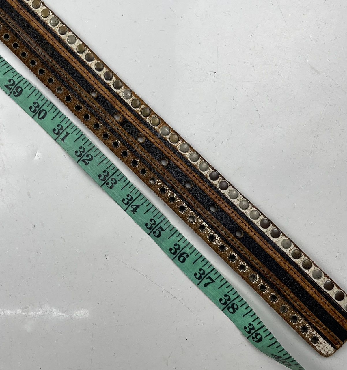 Seditionaries distressed studded leather belt tc43 Size 36 - 4 Thumbnail