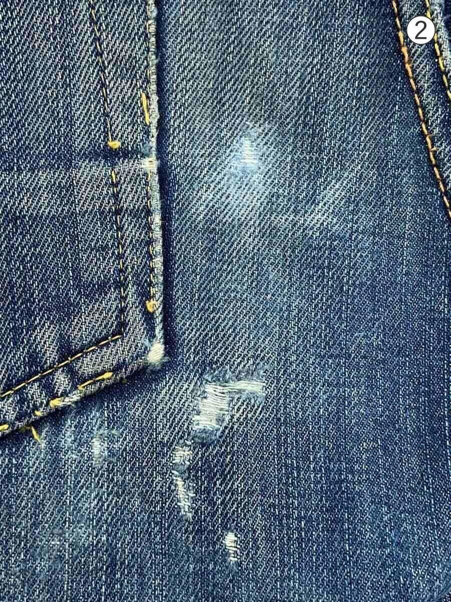 Evisu Evisu Cotton Blue Straight Jeans Size US 31 - 7 Thumbnail