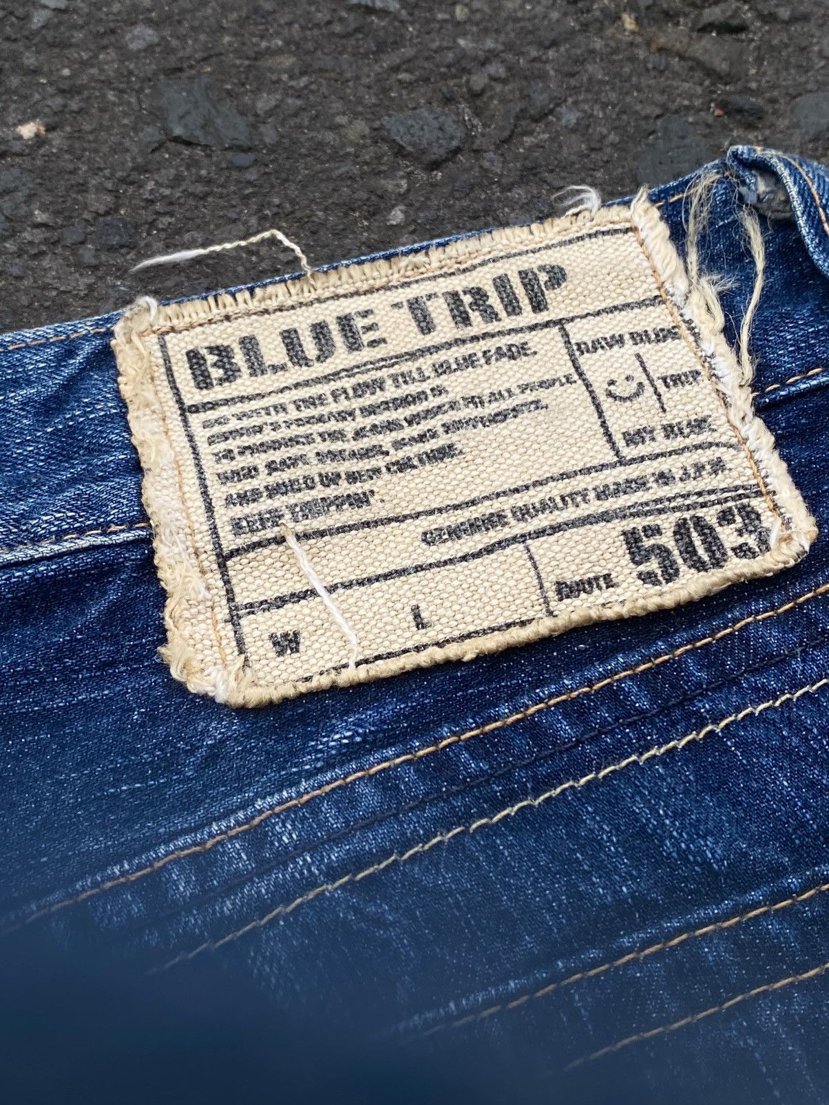 Edwin Vtg Flare Edwin 503 Blue Trip Crazy Faded Denim🇯🇵 Size US 34 / EU 50 - 14 Thumbnail