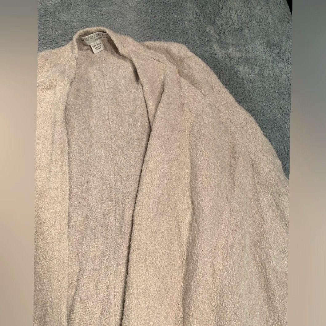 Vintage Barefoot Dreams Cardigan Women One Size Beige Cozychic Lite Size ONE SIZE - 5 Thumbnail