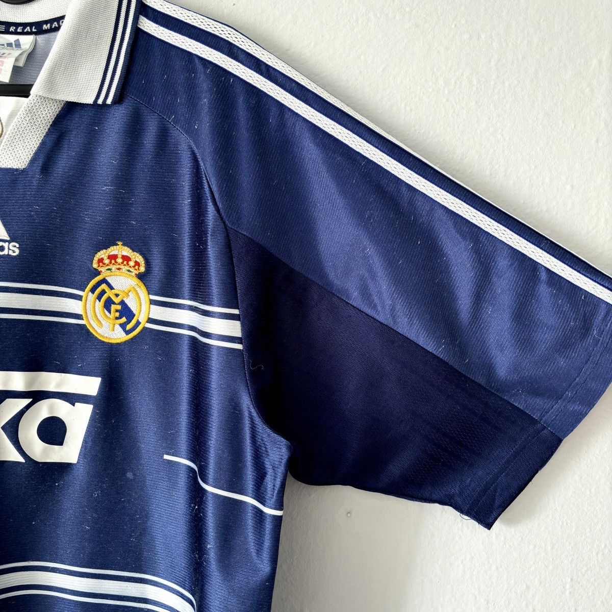 Adidas × Vintage 1999 1998 Real Madrid Adidas Retro Vintage Soccer Jersey Kit Size US L / EU 52-54 / 3 - 6 Thumbnail