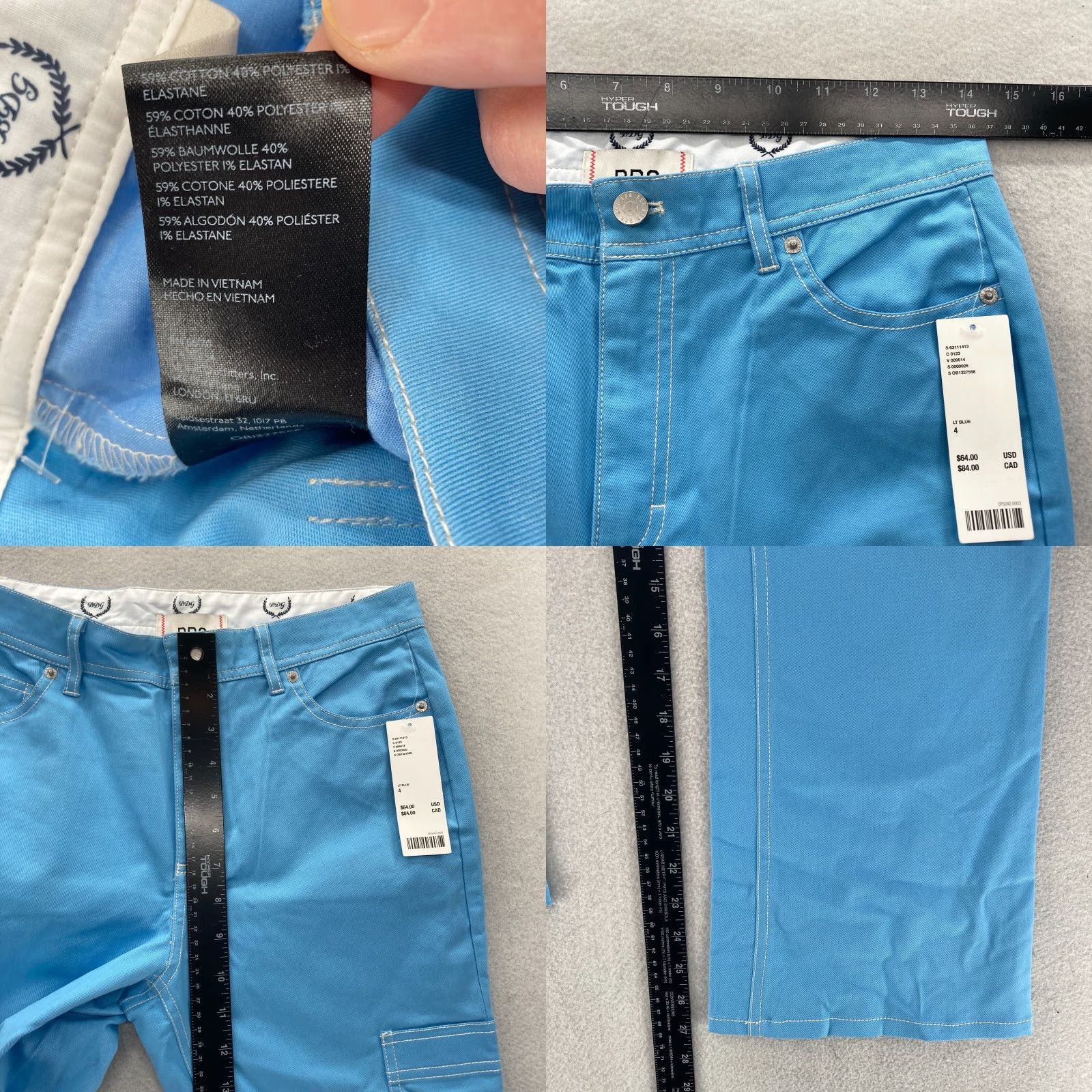 Bdg BDG Urban Outfitters Flared Leg Cargo Pants Women 4 Blue Stretch Ankle Grunge Jeans & Pants Size 27" / US 4 / IT 40 - 8 Thumbnail