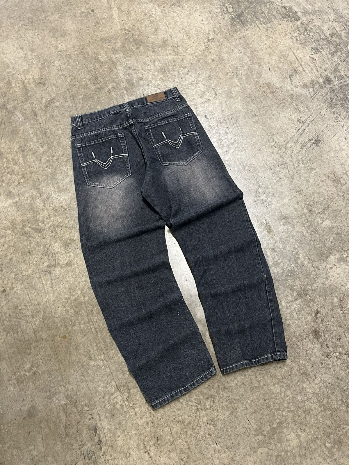 Southpole × Vintage Y2k baggy fit wide leg faded black denim skater hype rare Size US 34 / EU 50 - 1 Thumbnail