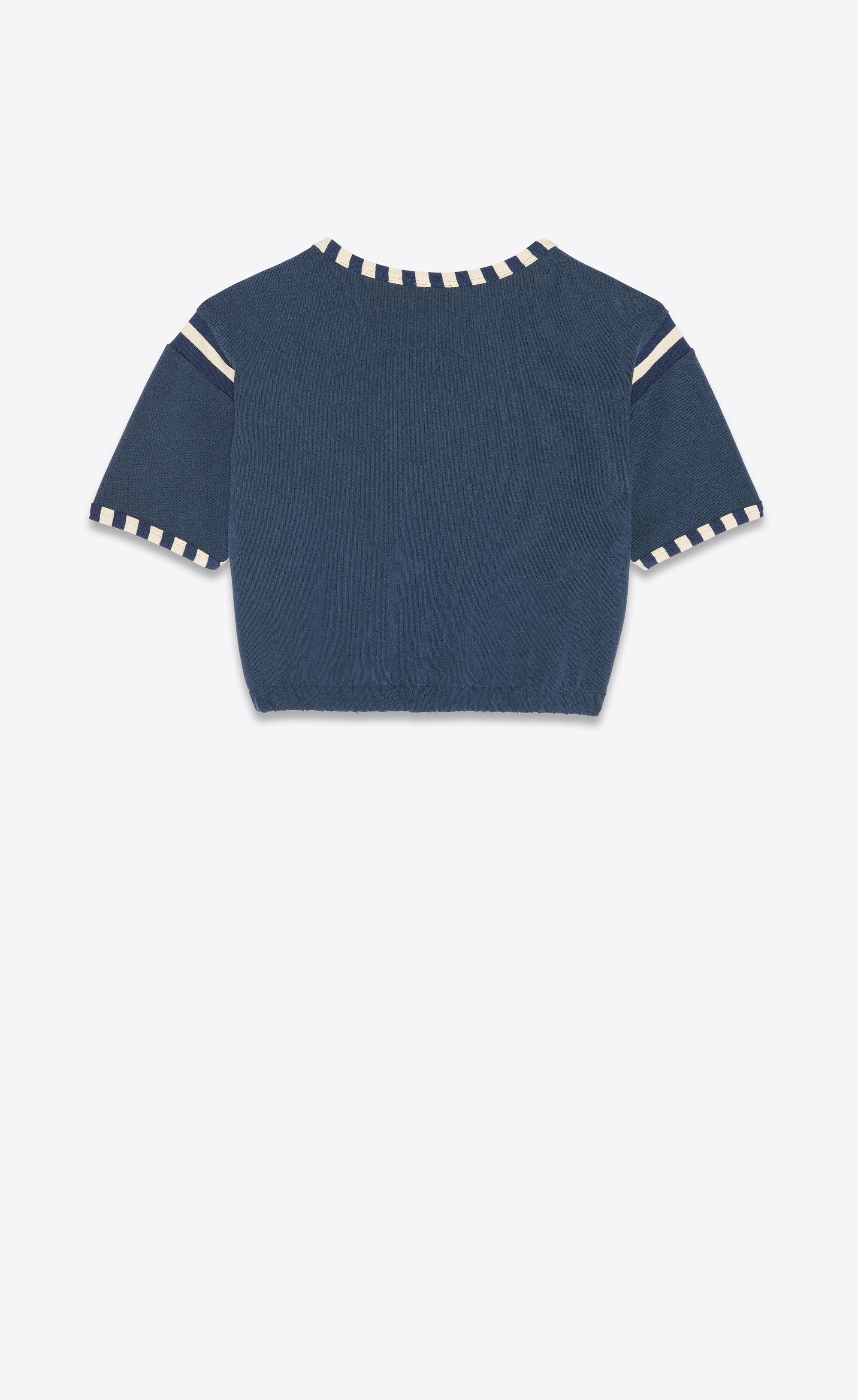 Saint Laurent Paris o1s1wg110325 688039 "Lovers Club" T-Shirt in Blue/White Size US M / EU 48-50 / 2 - 2 Thumbnail