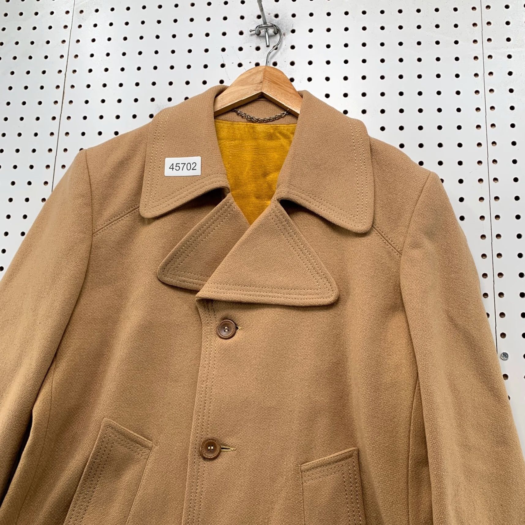 Marlboro VINTAGE Silver Cloud Coat Mens 40 Tan Marlboro Man Wool Blend Overcoat Coat Size US XXS / EU 40 - 4 Thumbnail