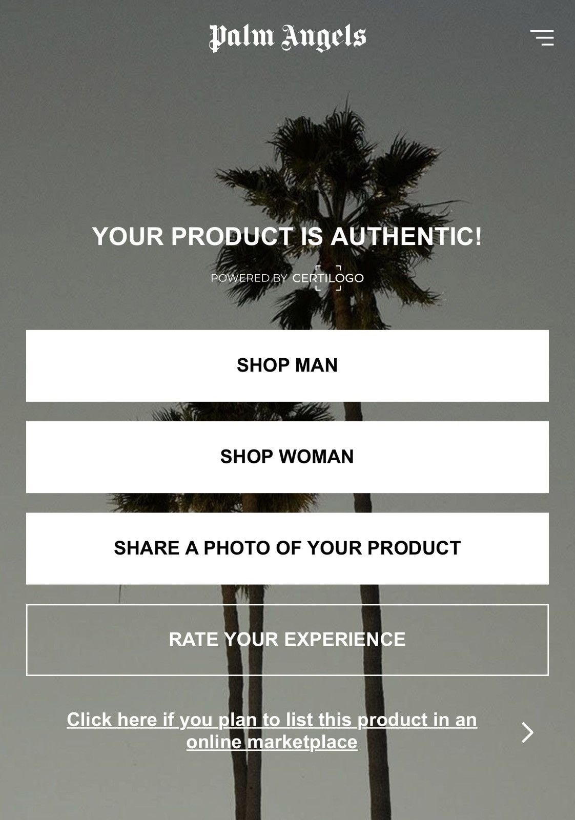 Palm Angels NWT Palm Angels LA Spray XL Size US XL / EU 56 / 4 - 7 Thumbnail