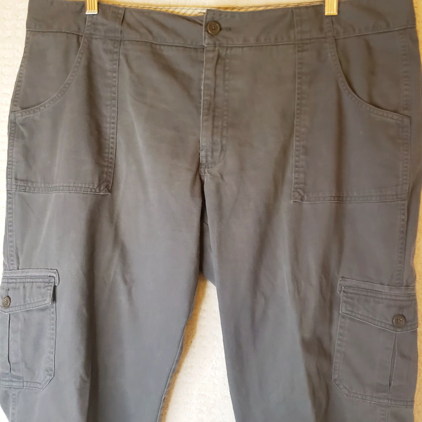 Carhartt Carhartt Womens Pants Regular Steel Gray 100% Cotton 18x30" Rugged Flex Cargo Pocketed WB051 COA Size 40" / US 18 - 3 Thumbnail