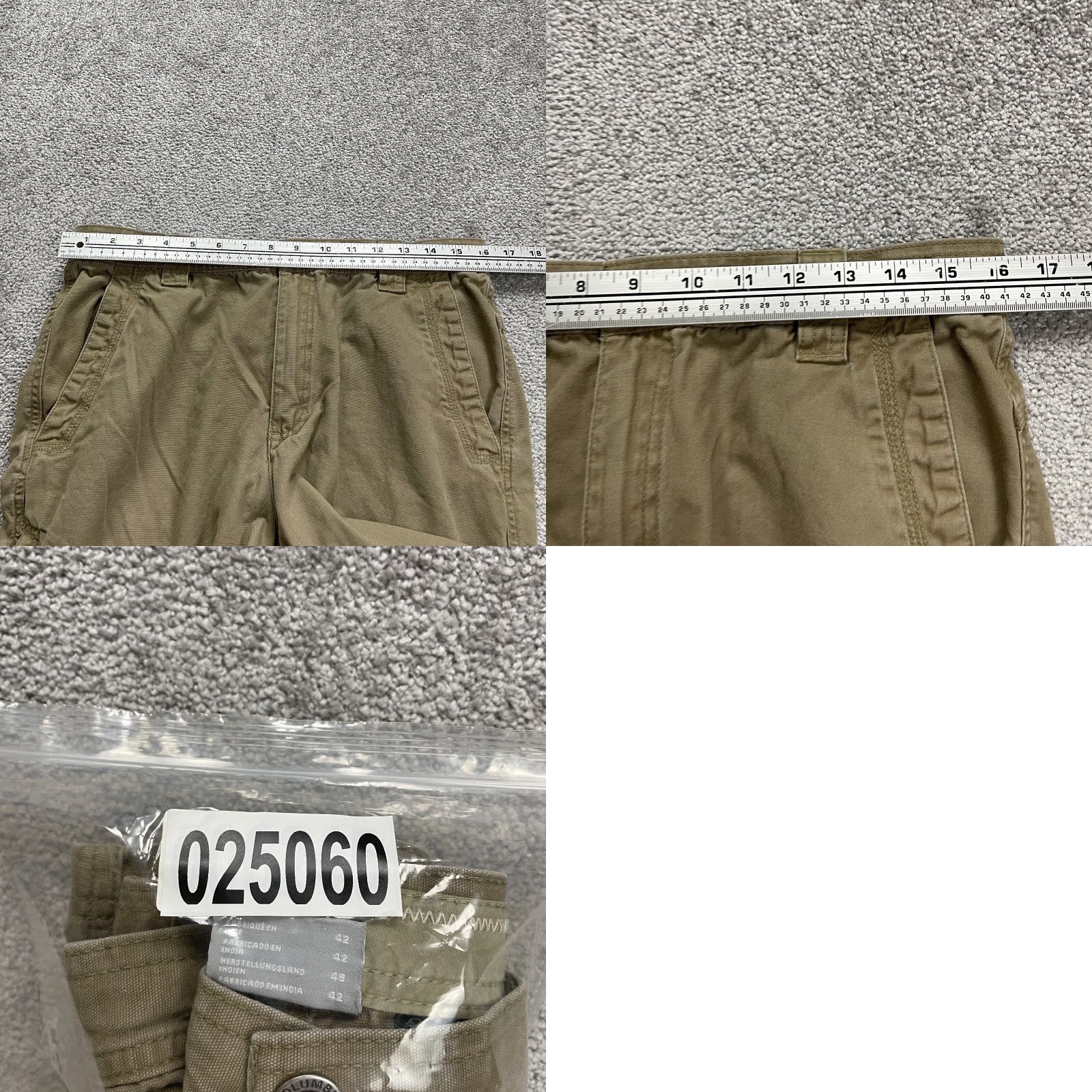 Vintage Columbia Omni Shield Mens Shorts 32x11 Brown Canvas Flat Front Snap Casual Chino Outdoor Sports Size US 32 / EU 48 - 9 Thumbnail