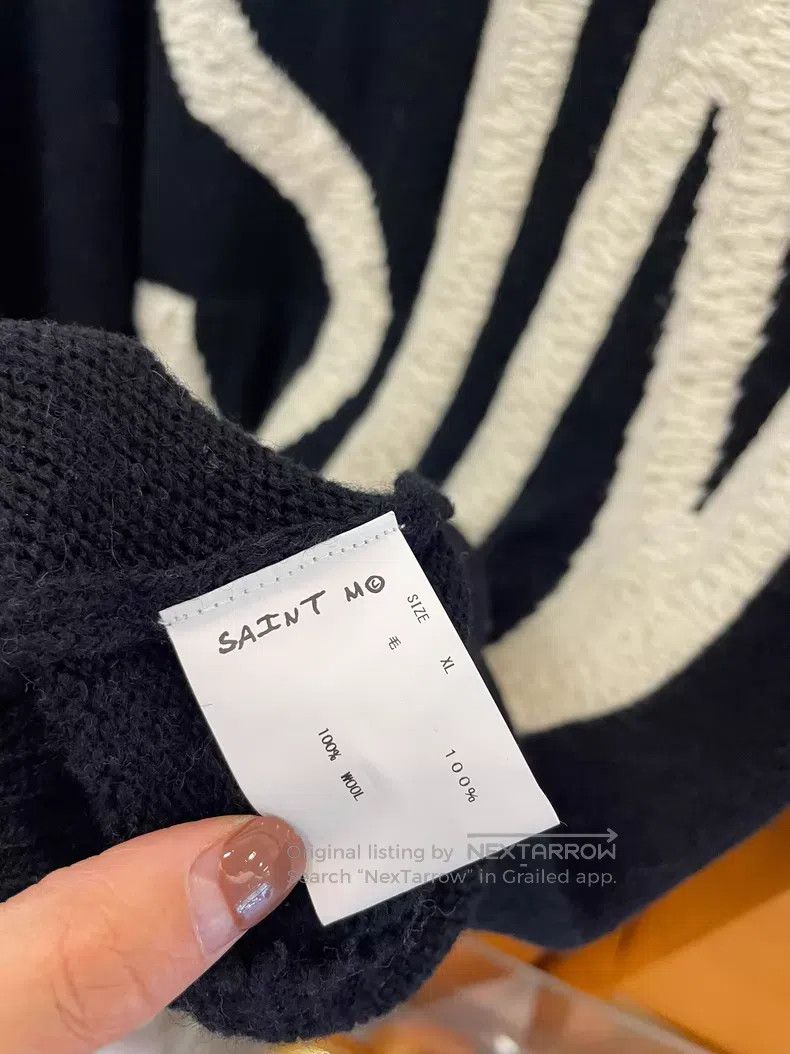 Saint Michael Saint Michael Letter jacquard destruction edge for old pul Size US XL / EU 56 / 4 - 6 Thumbnail
