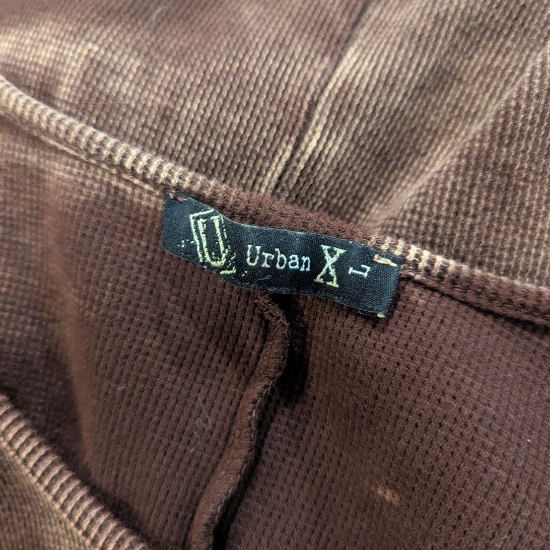 Other Urban X Brown Waffle Two Tone Thermal Top Large Size L / US 10 / IT 46 - 6 Thumbnail