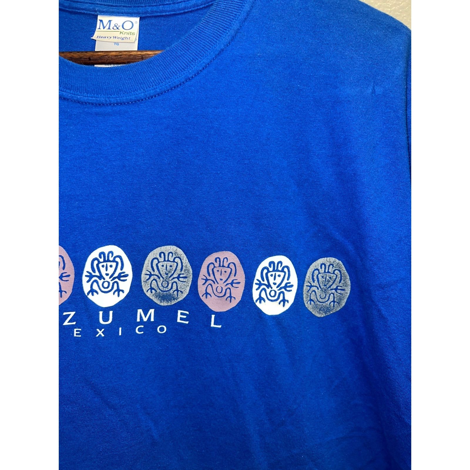 Vintage Vintage Cozumel Shirt Mexico Art Blue Graphic Native Tee XL Size US XL / EU 56 / 4 - 4 Thumbnail