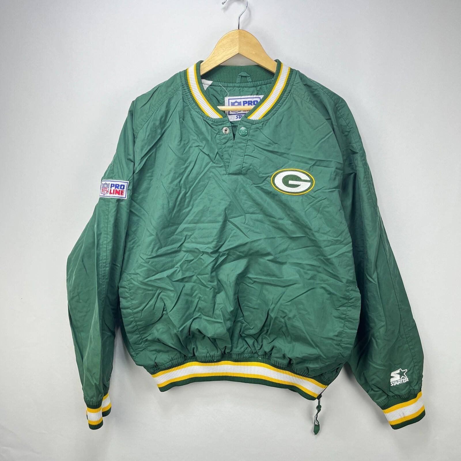 Starter Vintage 90s Green Bay Packers Starter Pullover Jacket XL NFL Size US XL / EU 56 / 4 - 1 Thumbnail