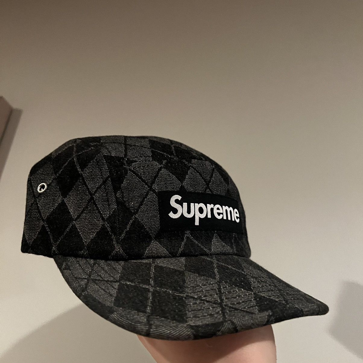 Supreme Supreme Denim Argyle Camp Cap Size ONE SIZE - 5 Thumbnail