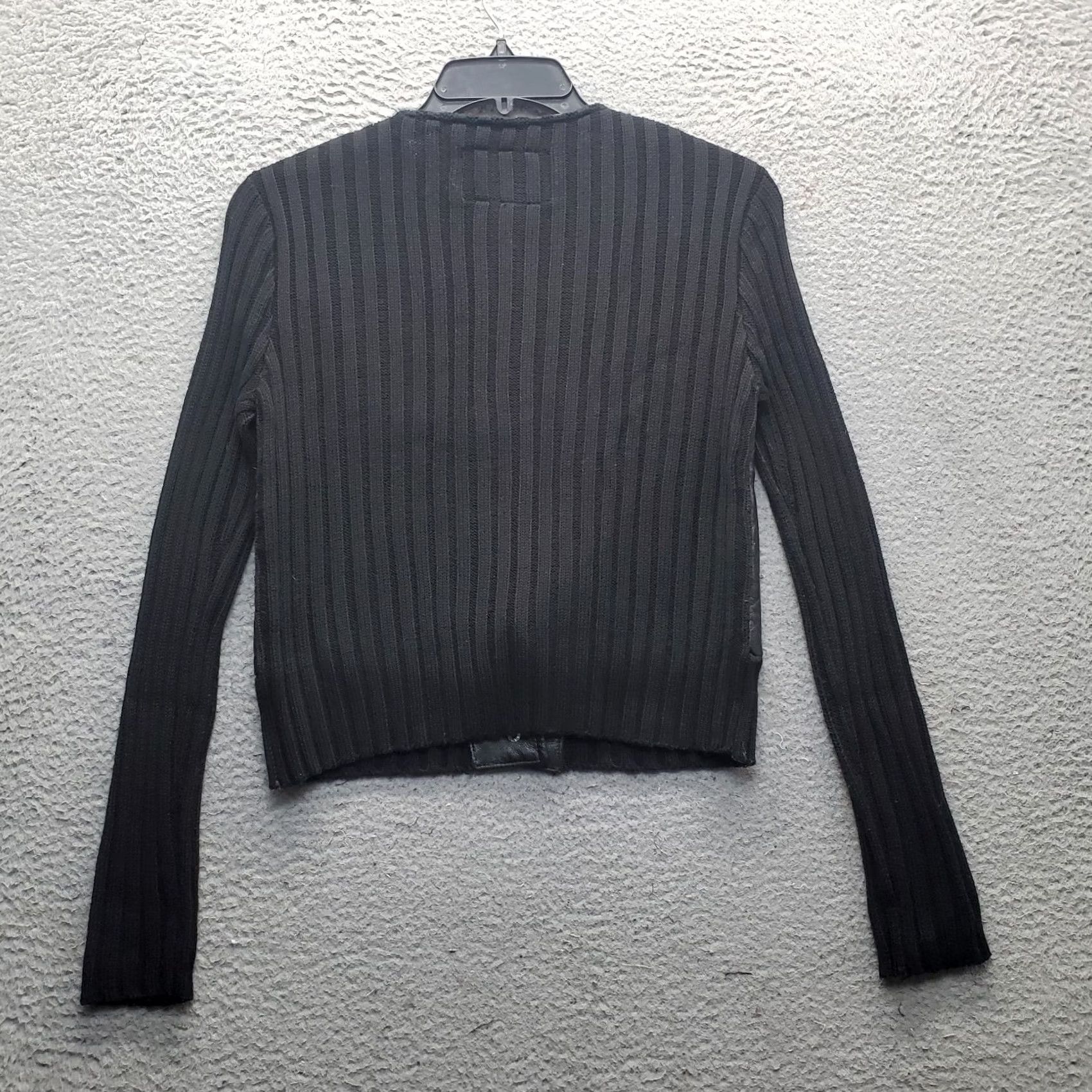 Vintage John Paul Richard Black Quilted Leather Front Snap Sweater Jacket Womens L Size L / US 10 / IT 46 - 2 Thumbnail