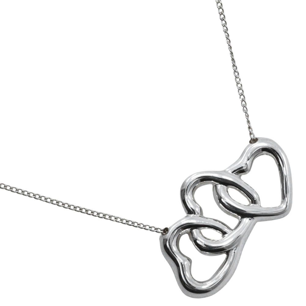 Tiffany & Co. Tiffany & Co. Tiffany Triple Heart Silver 925 Necklace Metal Necklace Size ONE SIZE - 1 Thumbnail